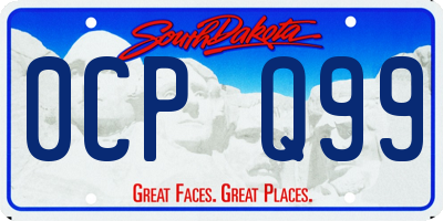 SD license plate 0CPQ99