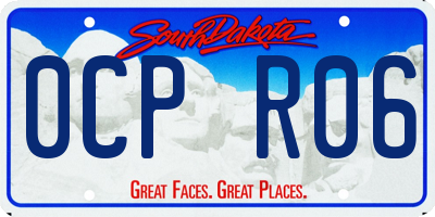 SD license plate 0CPR06