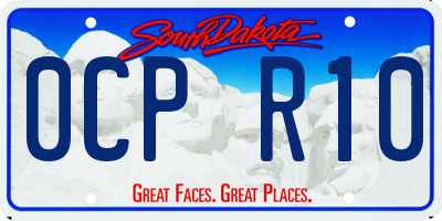 SD license plate 0CPR10