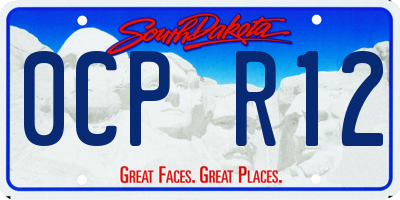 SD license plate 0CPR12