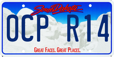 SD license plate 0CPR14
