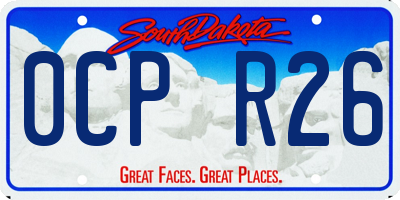 SD license plate 0CPR26