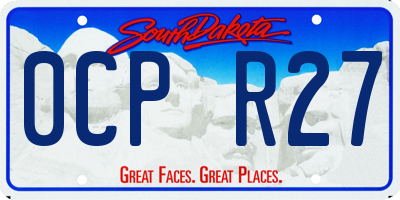 SD license plate 0CPR27