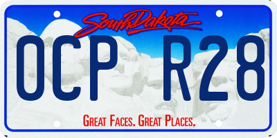 SD license plate 0CPR28