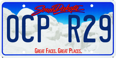 SD license plate 0CPR29