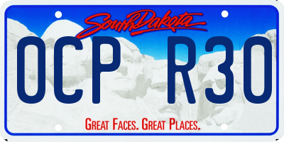 SD license plate 0CPR30