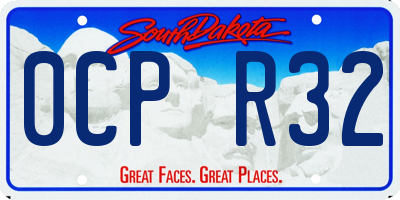 SD license plate 0CPR32
