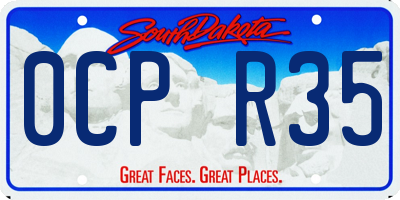 SD license plate 0CPR35