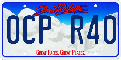 SD license plate 0CPR40
