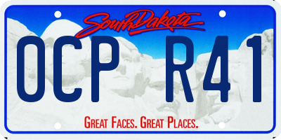 SD license plate 0CPR41
