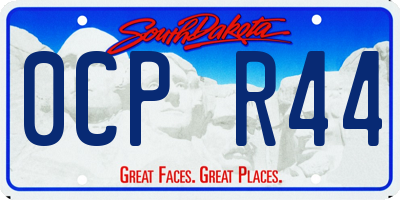 SD license plate 0CPR44