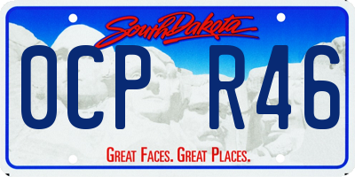 SD license plate 0CPR46