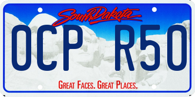 SD license plate 0CPR50