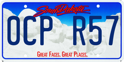 SD license plate 0CPR57