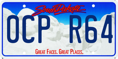 SD license plate 0CPR64