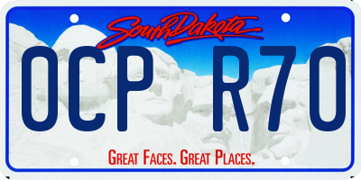 SD license plate 0CPR70