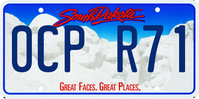 SD license plate 0CPR71