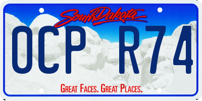 SD license plate 0CPR74