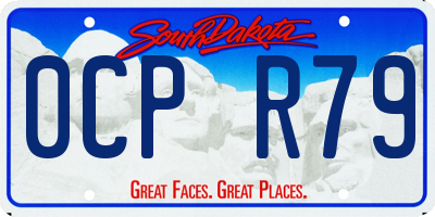 SD license plate 0CPR79