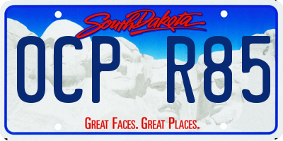 SD license plate 0CPR85