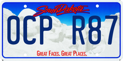 SD license plate 0CPR87