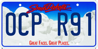 SD license plate 0CPR91