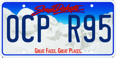 SD license plate 0CPR95