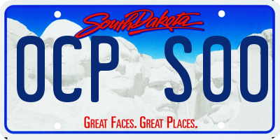 SD license plate 0CPS00