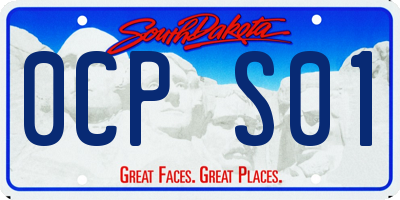 SD license plate 0CPS01