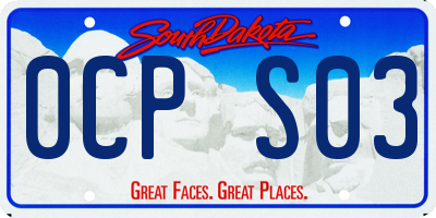 SD license plate 0CPS03