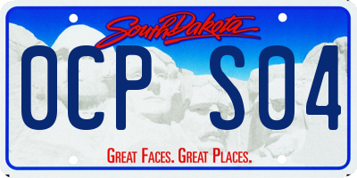 SD license plate 0CPS04