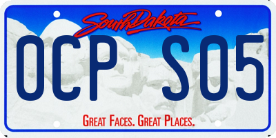 SD license plate 0CPS05