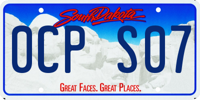 SD license plate 0CPS07