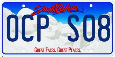 SD license plate 0CPS08