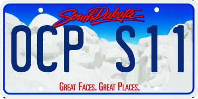 SD license plate 0CPS11