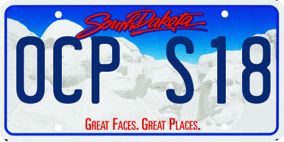SD license plate 0CPS18