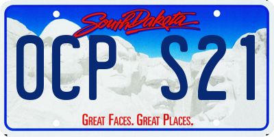SD license plate 0CPS21