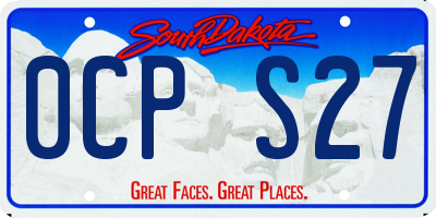 SD license plate 0CPS27