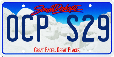 SD license plate 0CPS29