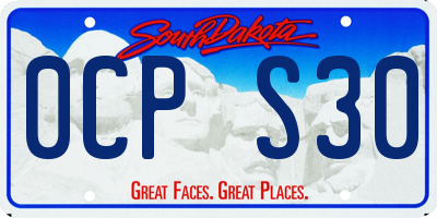 SD license plate 0CPS30