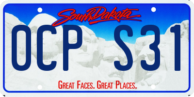 SD license plate 0CPS31