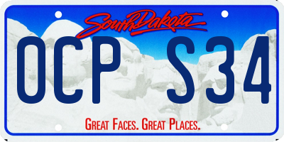 SD license plate 0CPS34