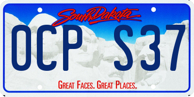 SD license plate 0CPS37