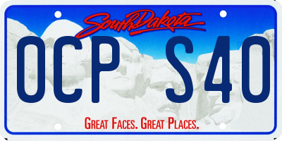SD license plate 0CPS40