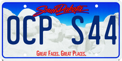 SD license plate 0CPS44