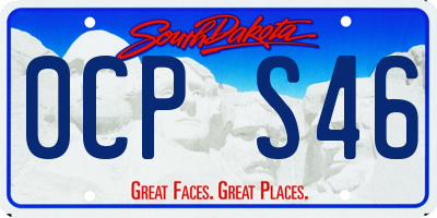 SD license plate 0CPS46
