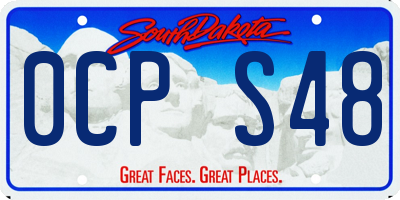 SD license plate 0CPS48