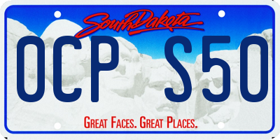 SD license plate 0CPS50