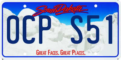 SD license plate 0CPS51