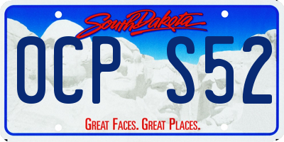 SD license plate 0CPS52
